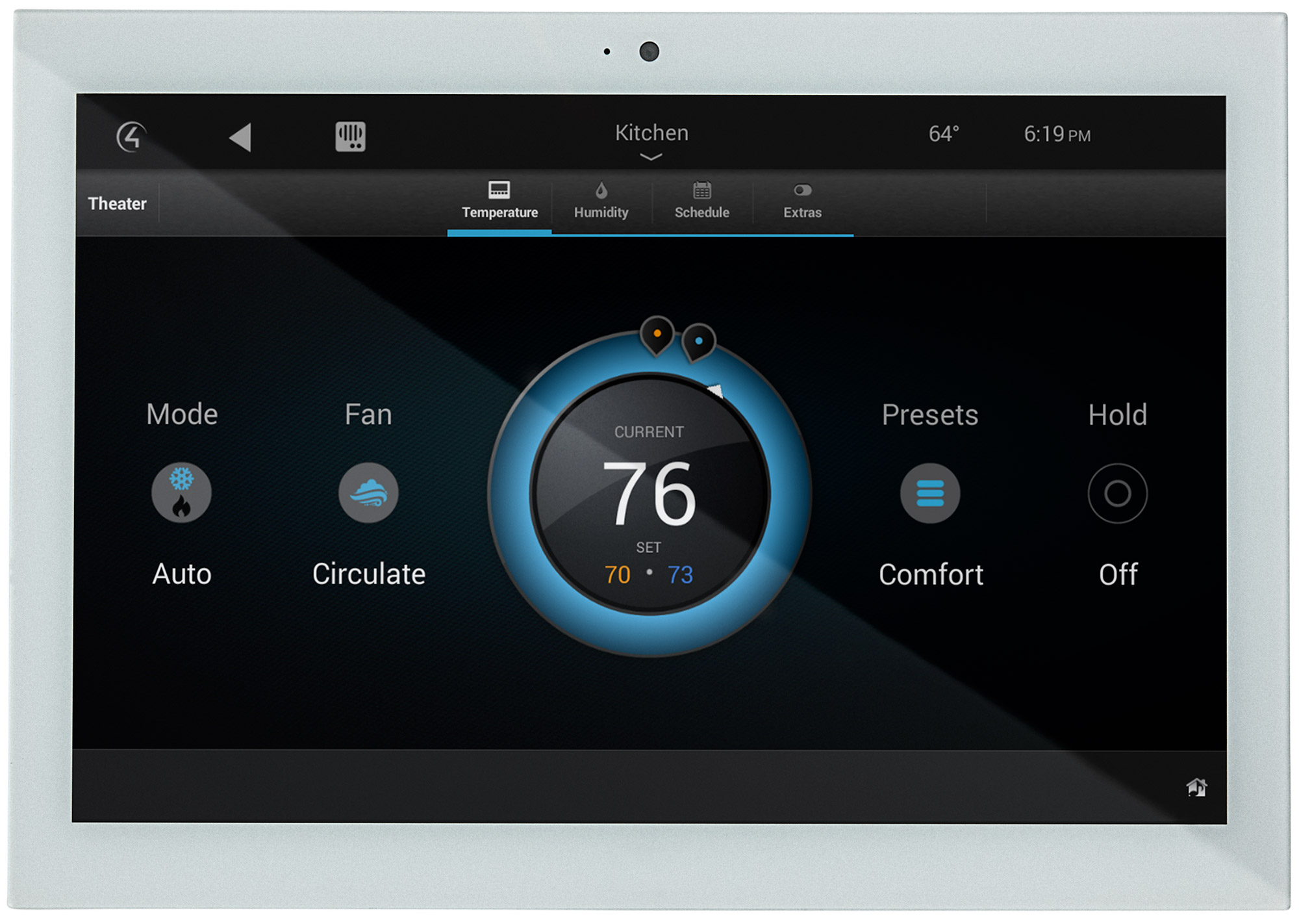 automated climate control console