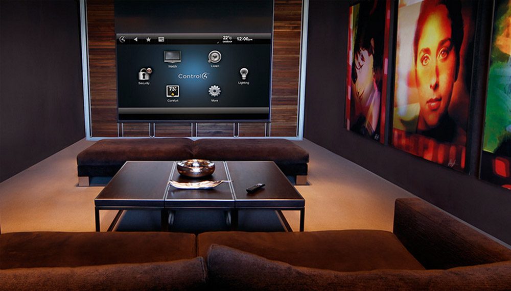 Control4 automation Control4 Automated living rooom